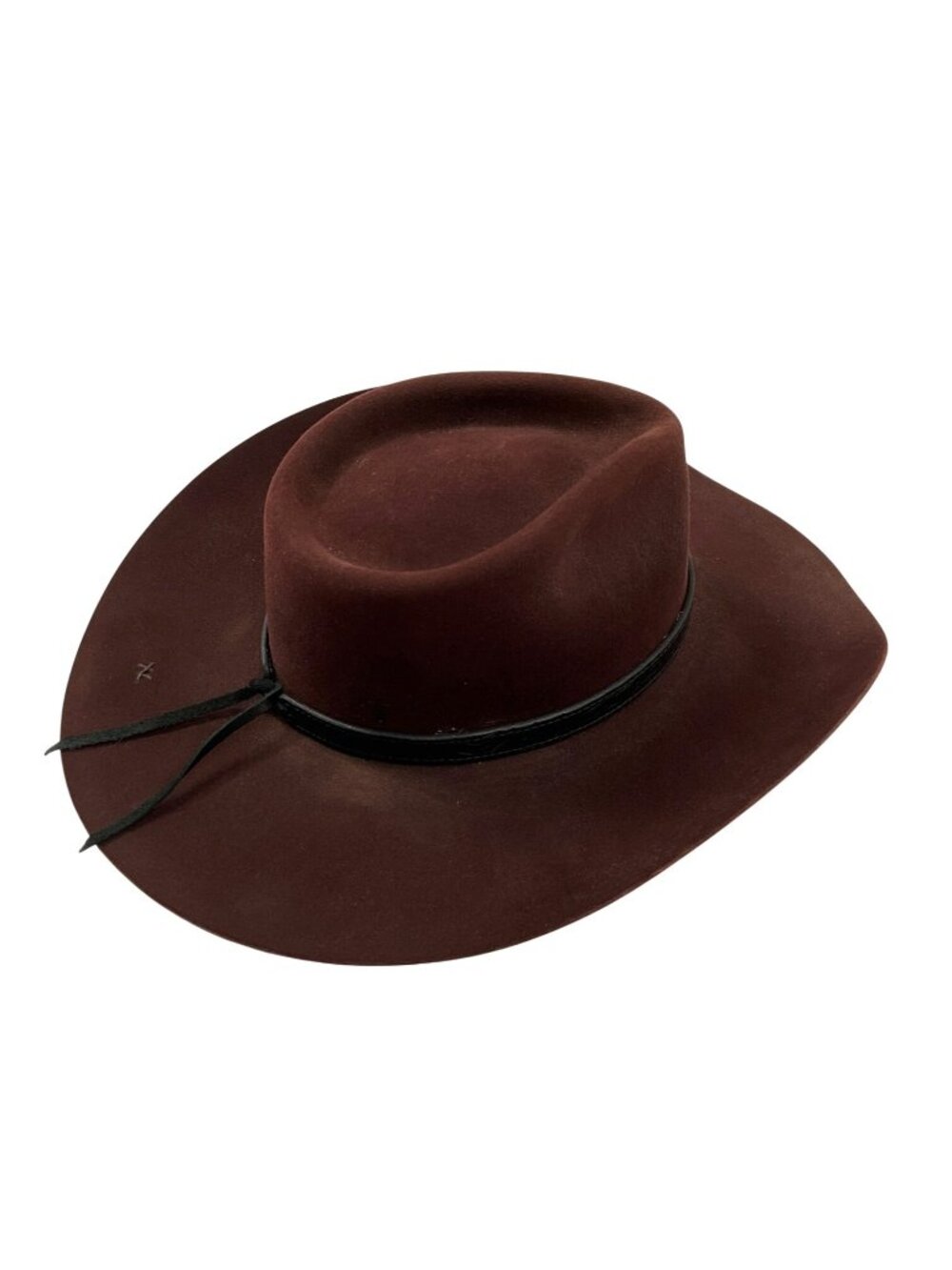 Kemo Sabe GRIT Curled Hat with Leather Band in Brown